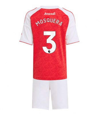 Arsenal Cristhian Mosquera #3 Hemmakläder Barn 2025-26 Kortärmad (+ Korta byxor)